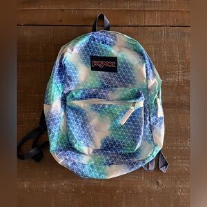 Jansport Blue Geometric Backpack